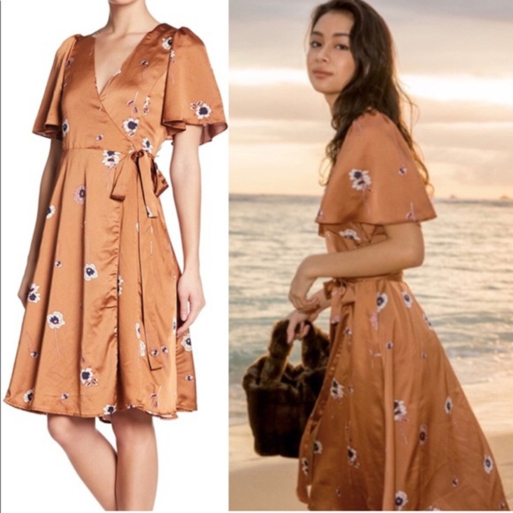 ASTR The Label Fiona Wrap Dress. Size S